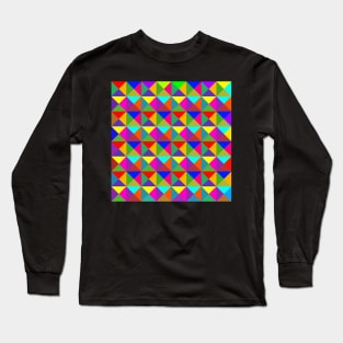 bright colorful geometrical pattern Long Sleeve T-Shirt